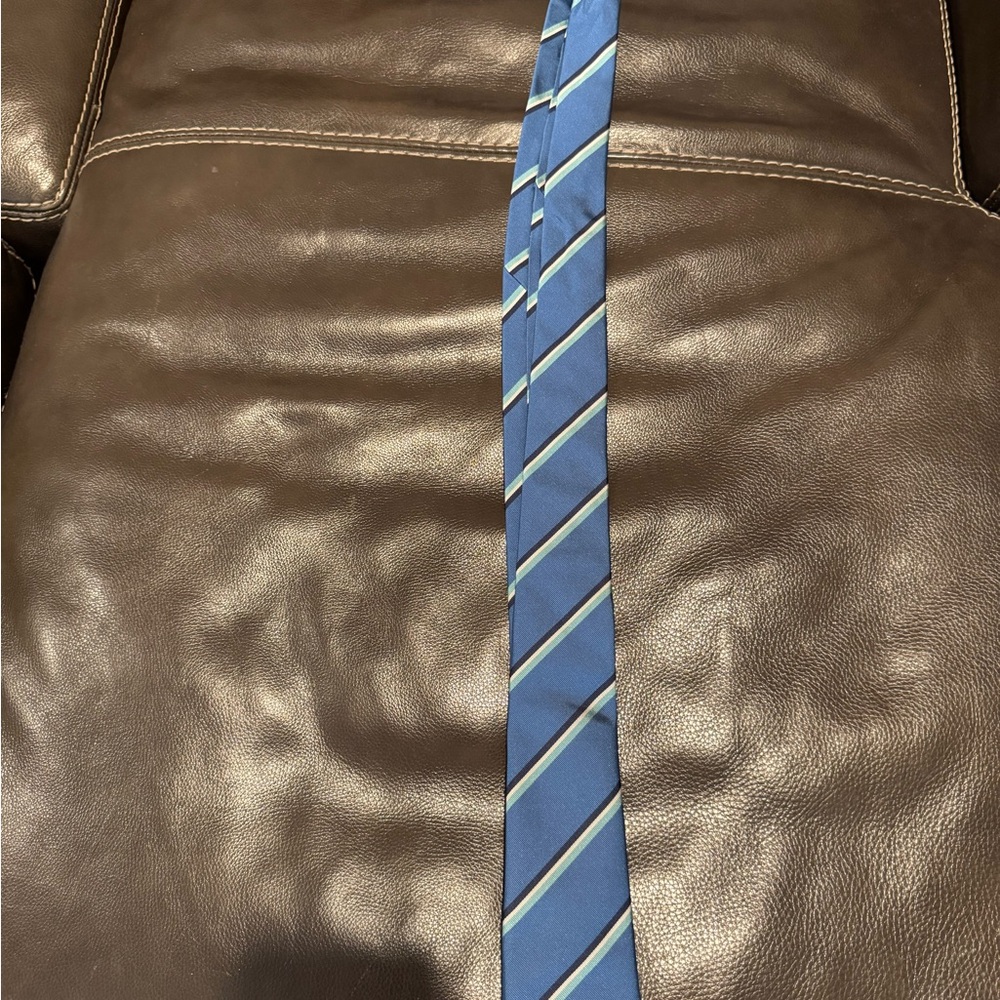 Gianfranco Ferre Blue Striped Narrow Tie Made in Italy
